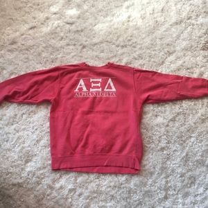 Alpha Xi Delta Pink crew neck sweatshirt- S